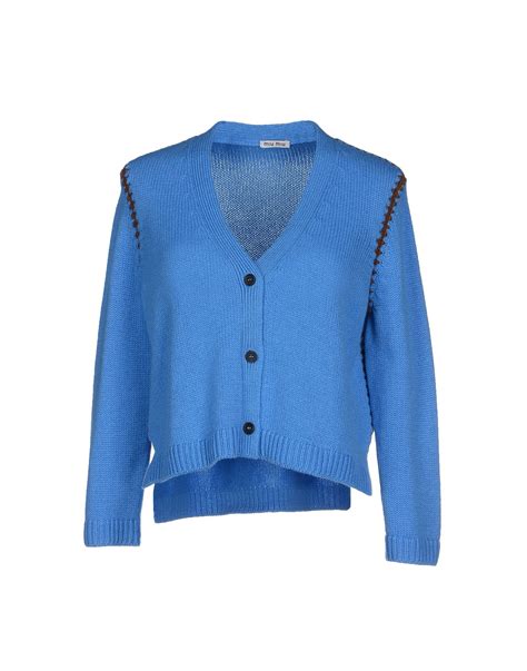 miu miu blue cardigan|miumiu sweaters for women.